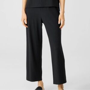 Eileen Fisher Black Ribbed Pull On Pants Size XS